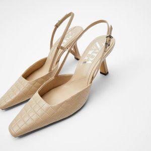 quilted heels zara